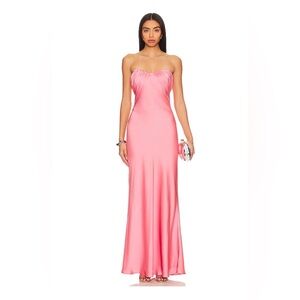 MISHA COLLECTION Strapless Pink Gown